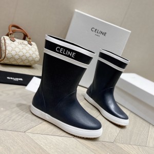 CELINE 셀린느 여성 플랫 하프 레인부츠