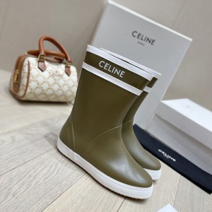 CELINE 셀린느 여성 플랫 하프 레인부츠