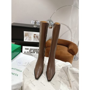 보테게바베네타 롱부츠 브라운 카프스킨