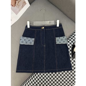 루이비통 25ss 데님 스커트